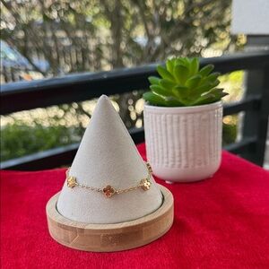 Gold mini  Flower Charm Bracelet - Women Jewelry